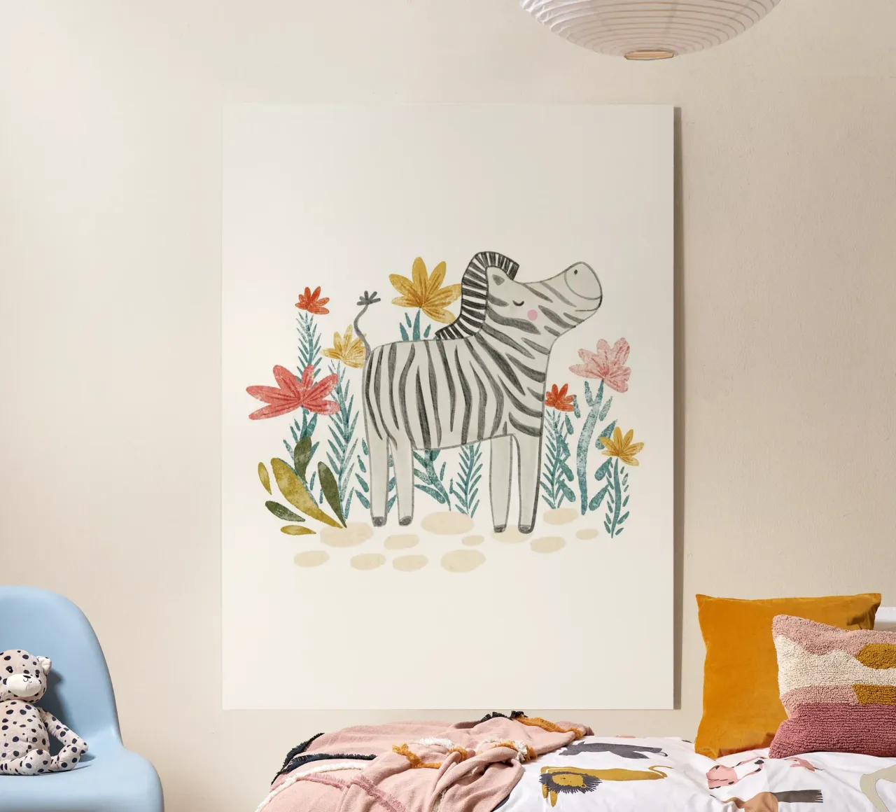 Zebra e fiori plexiglass da Nikitajariwala