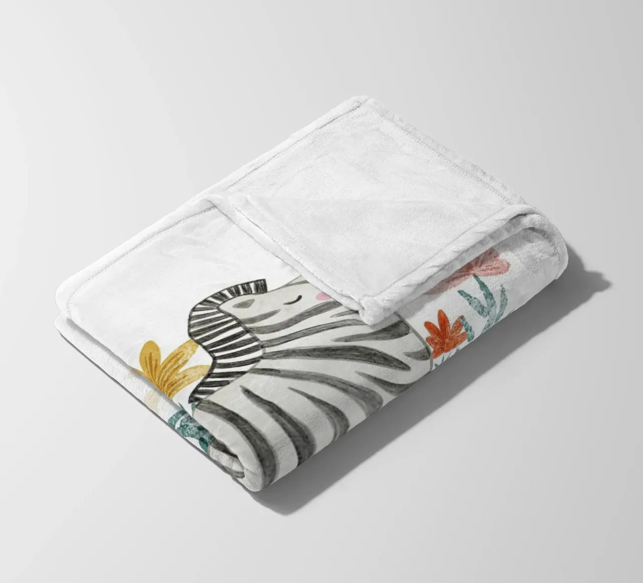 Zebra e fiori coperta in pile da Nikitajariwala
