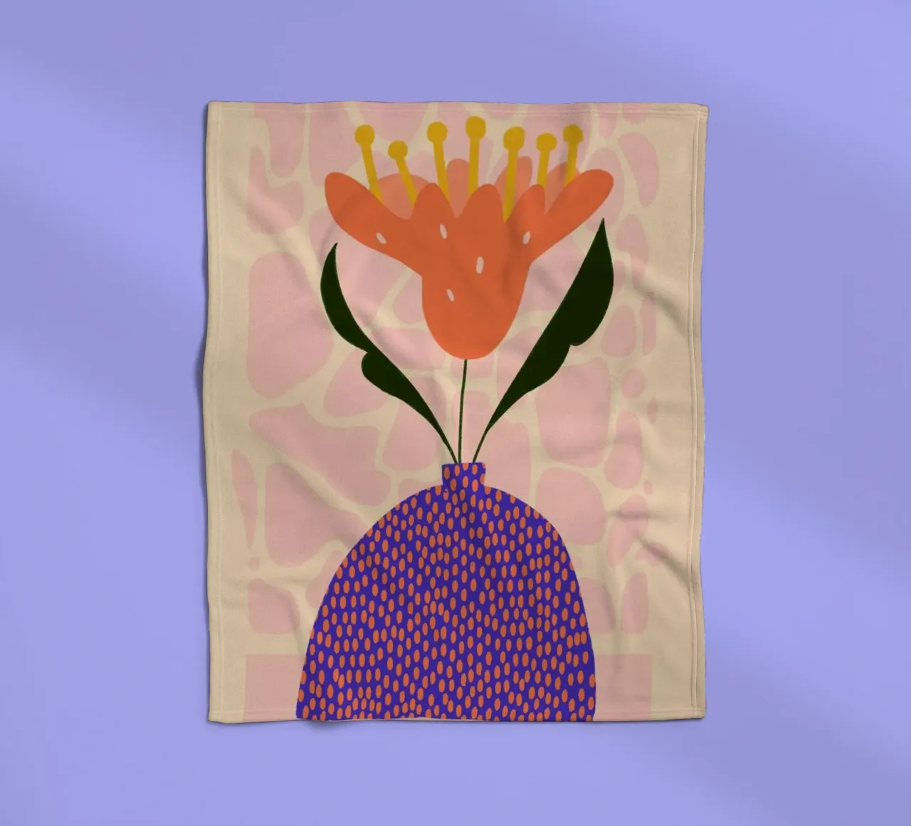 Polka fleece blanket by Pure