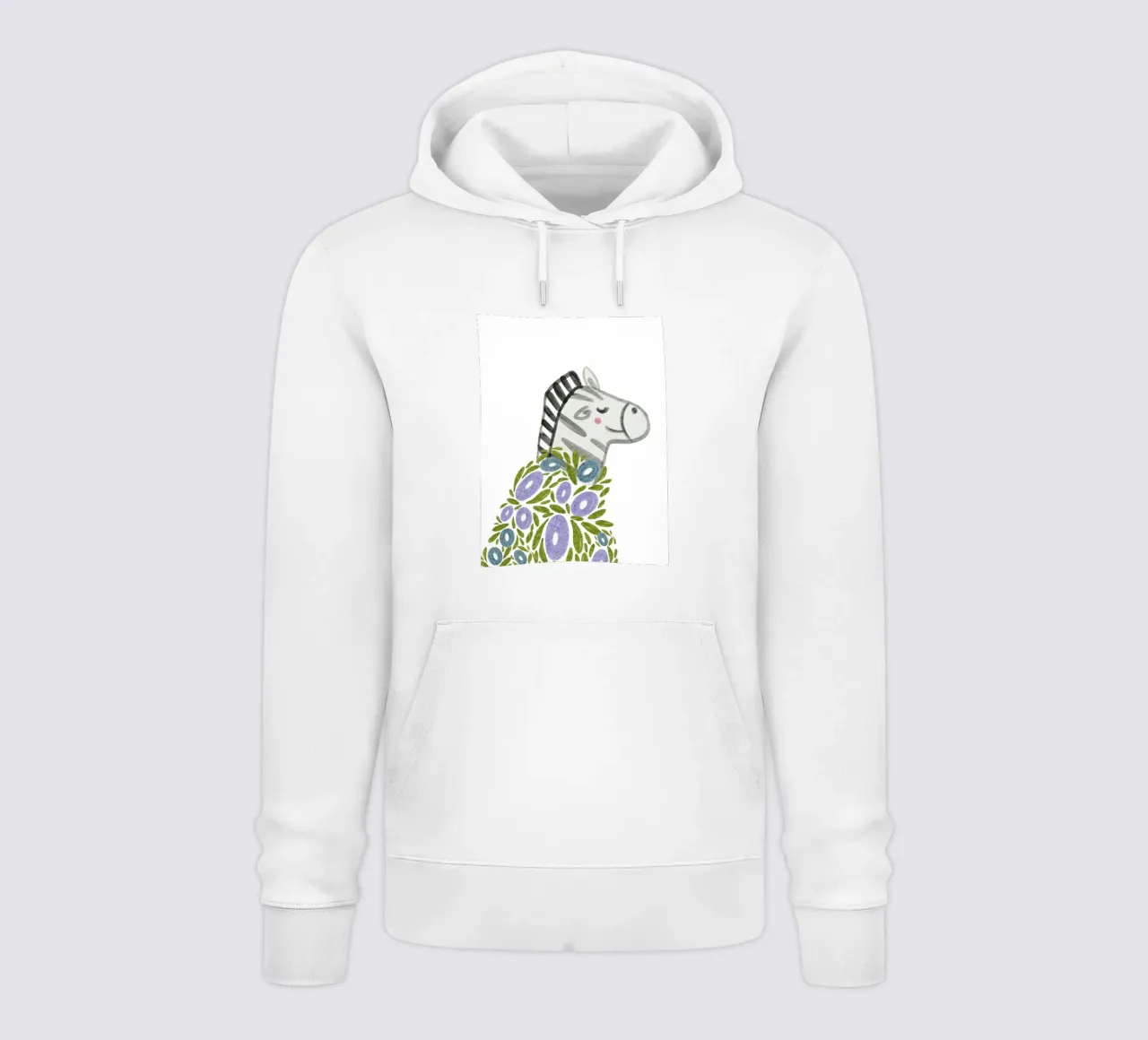 Zebra e fiori felpa con cappuccio da Nikitajariwala