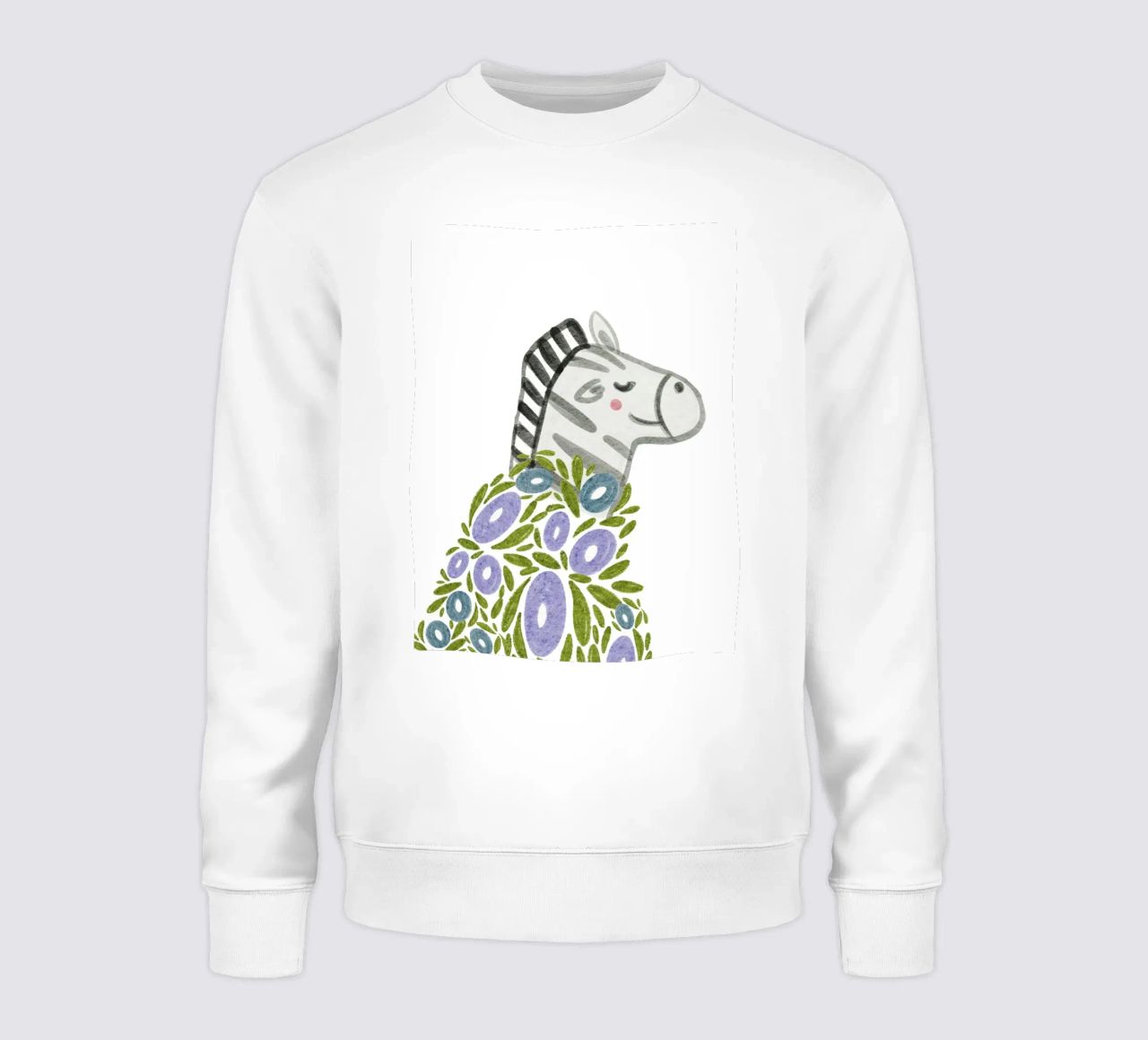 Zebra e fiori felpa da Nikitajariwala