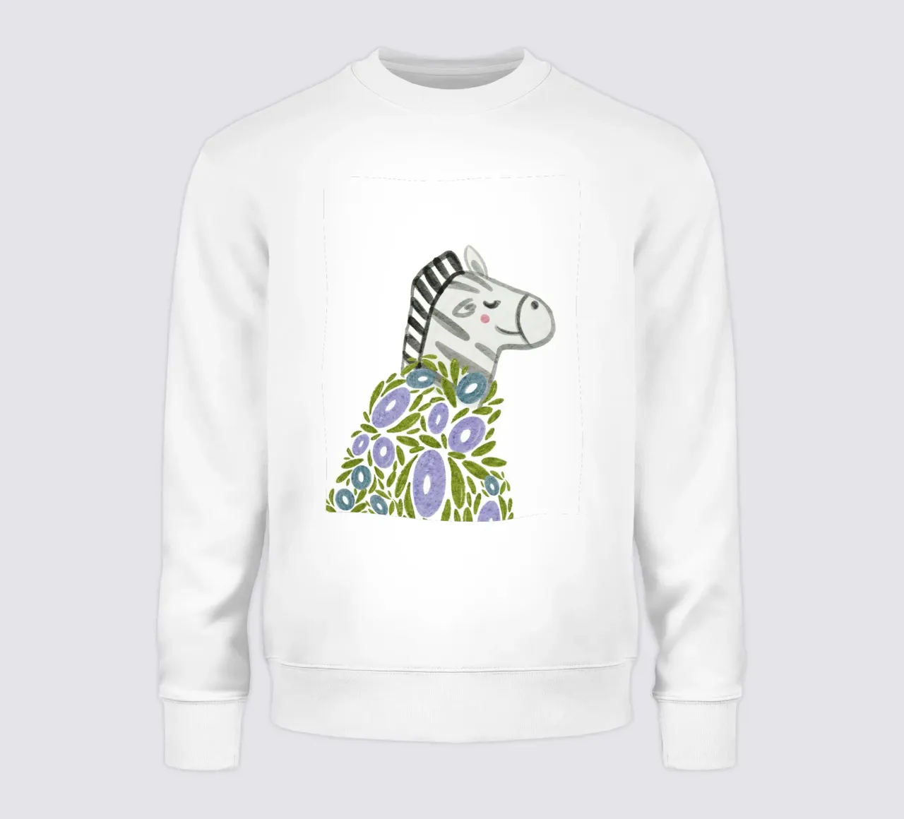 Zebra und Blumen Sweatshirt von Nikitajariwala