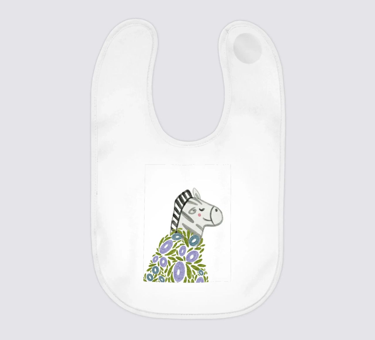 Zebra e fiori bavaglino da Nikitajariwala