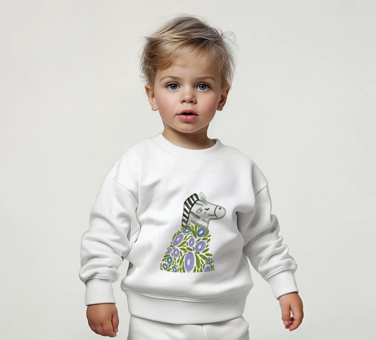 Zebra e fiori felpa neonato da Nikitajariwala