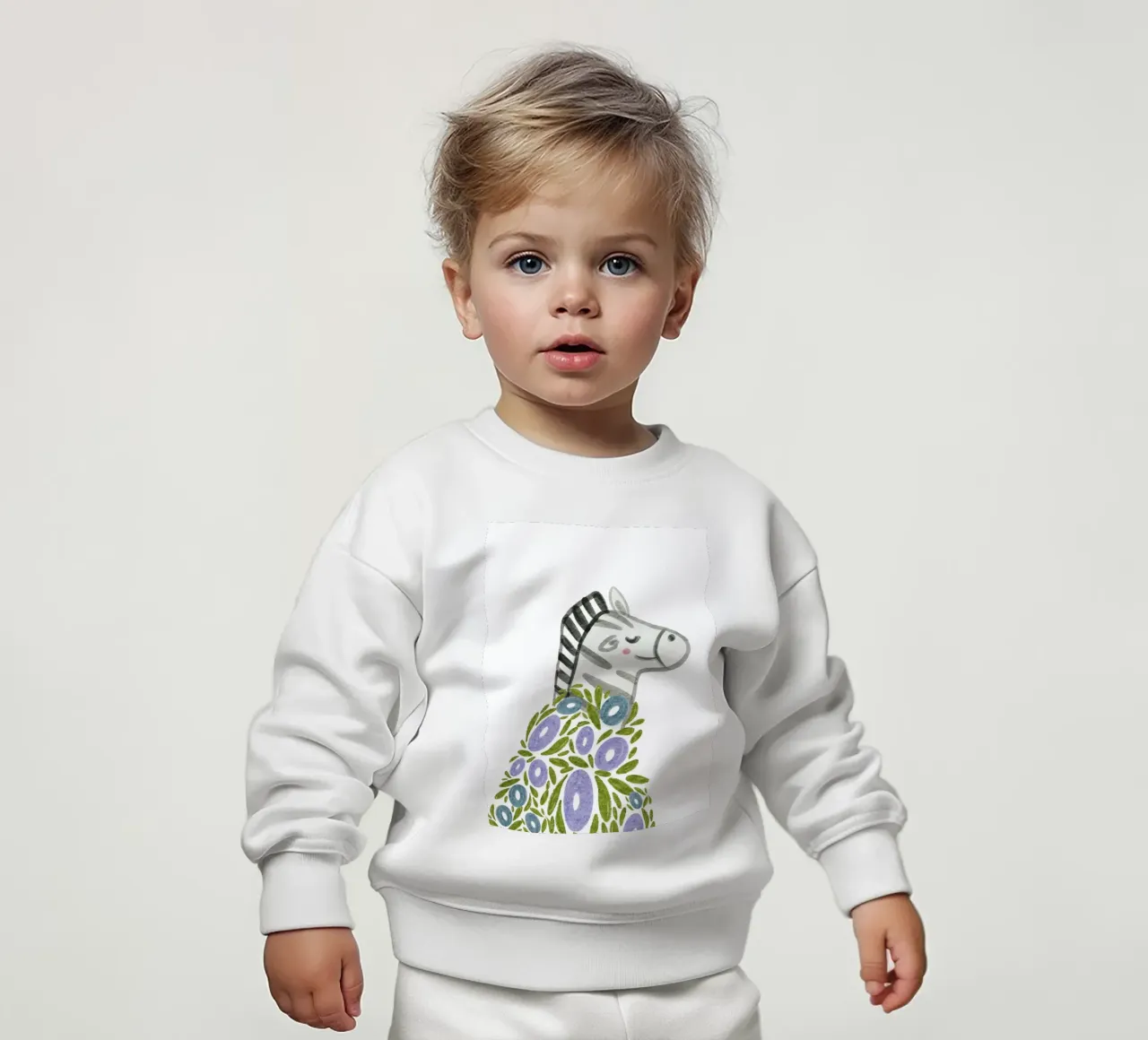 Zebra e fiori felpa neonato da Nikitajariwala