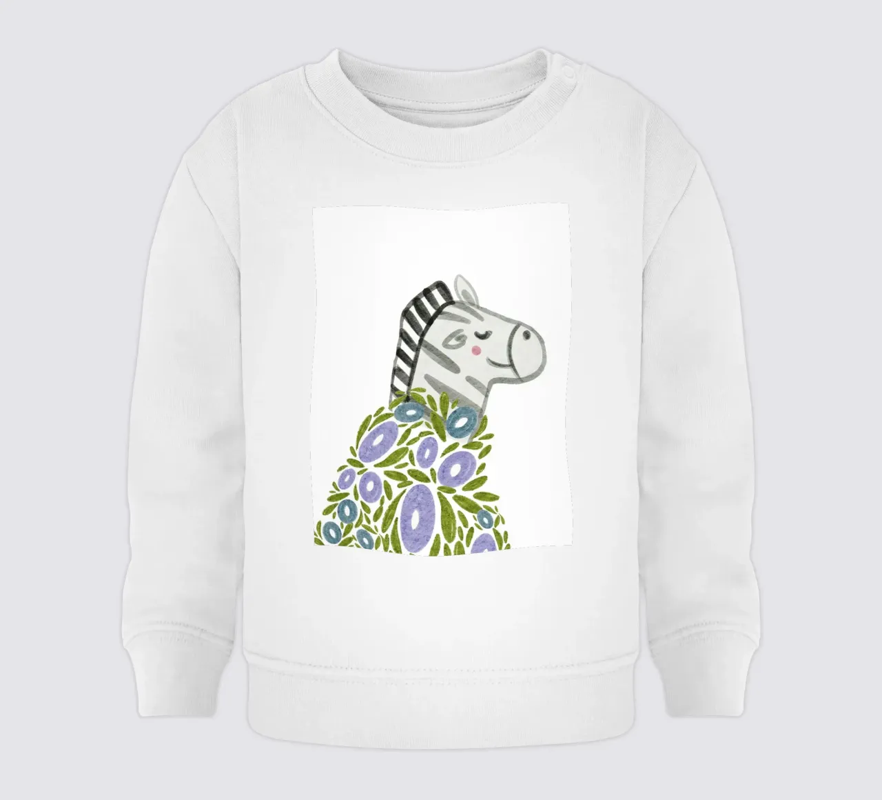 Zebra e fiori felpa neonato da Nikitajariwala