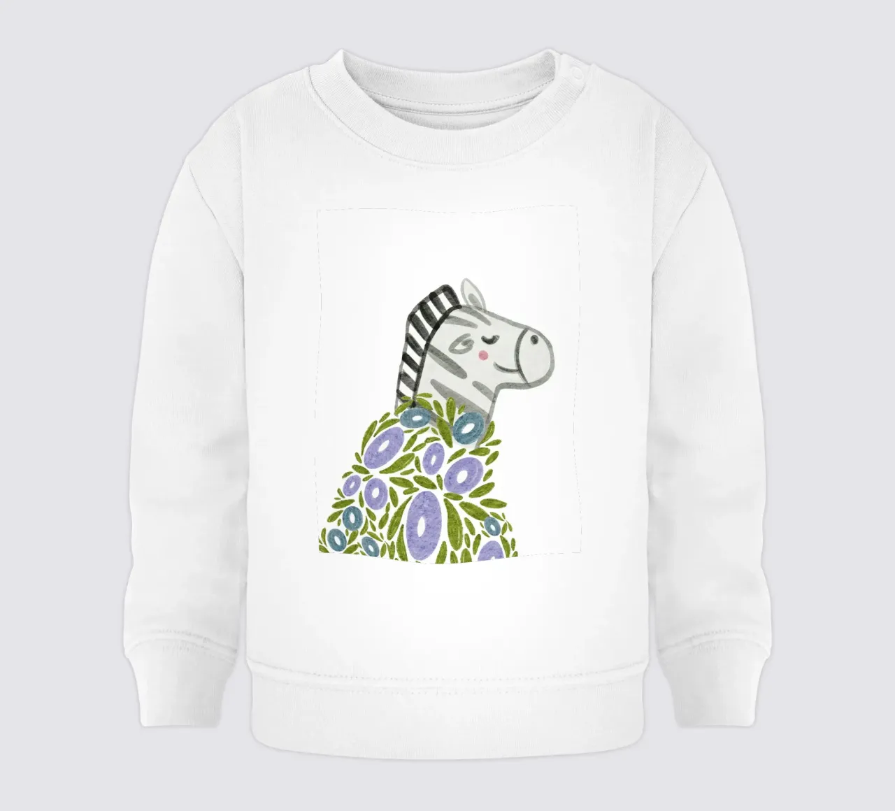 Cebra y flores sudadera de bebé de Nikitajariwala