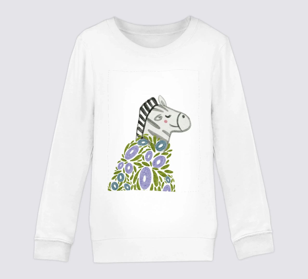 Zebra e fiori felpa bambino da Nikitajariwala