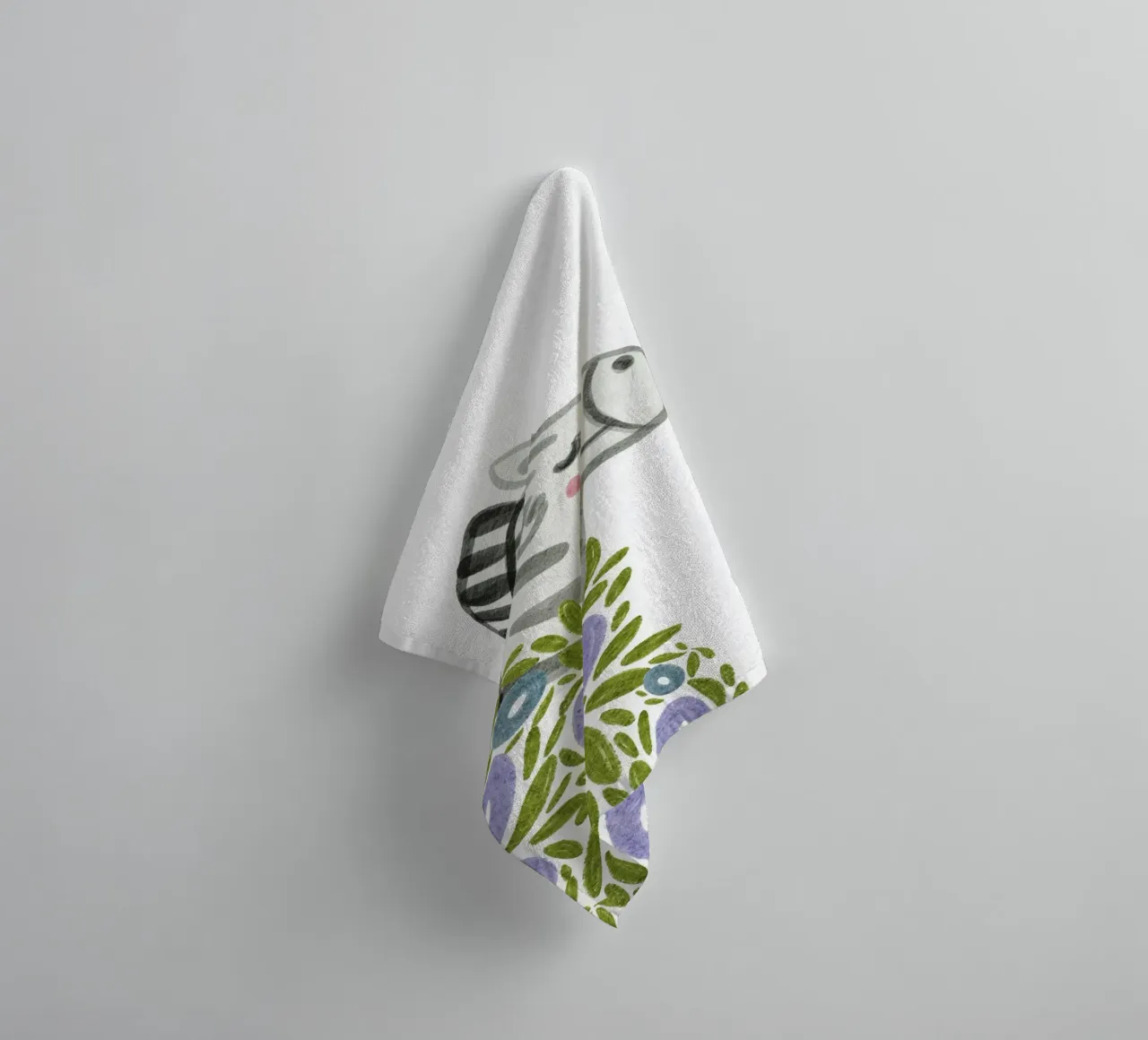 Cebra y flores toalla de baño de Nikitajariwala