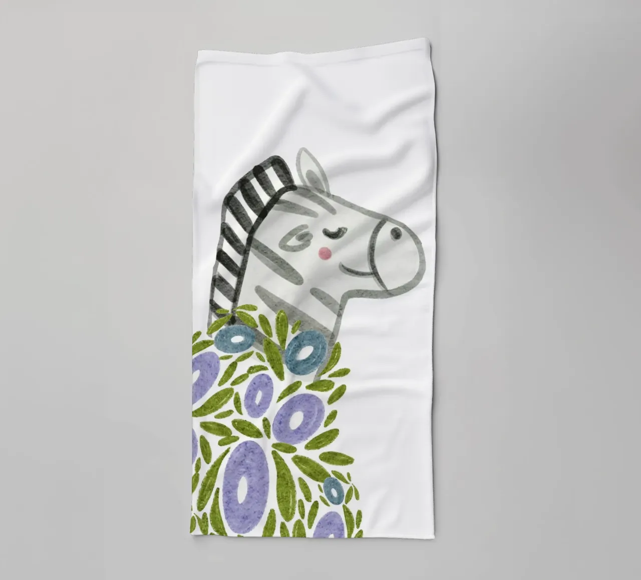 Cebra y flores toalla de baño de Nikitajariwala