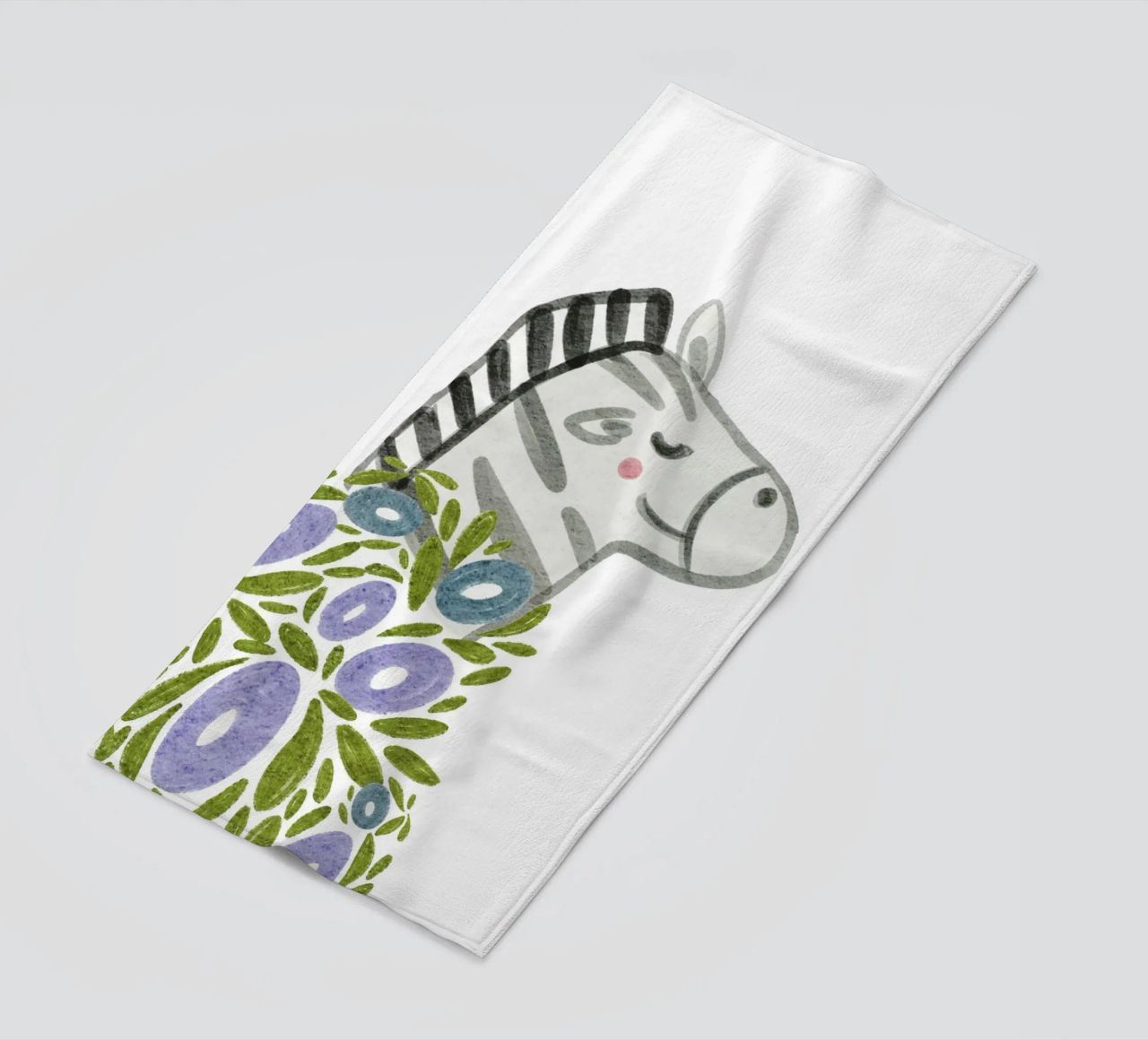 Zebra e fiori telo mare da Nikitajariwala