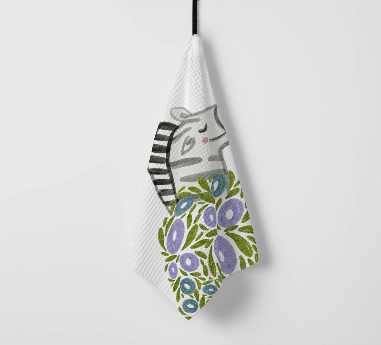 Zebra e fiori canovaccio da cucina da Nikitajariwala