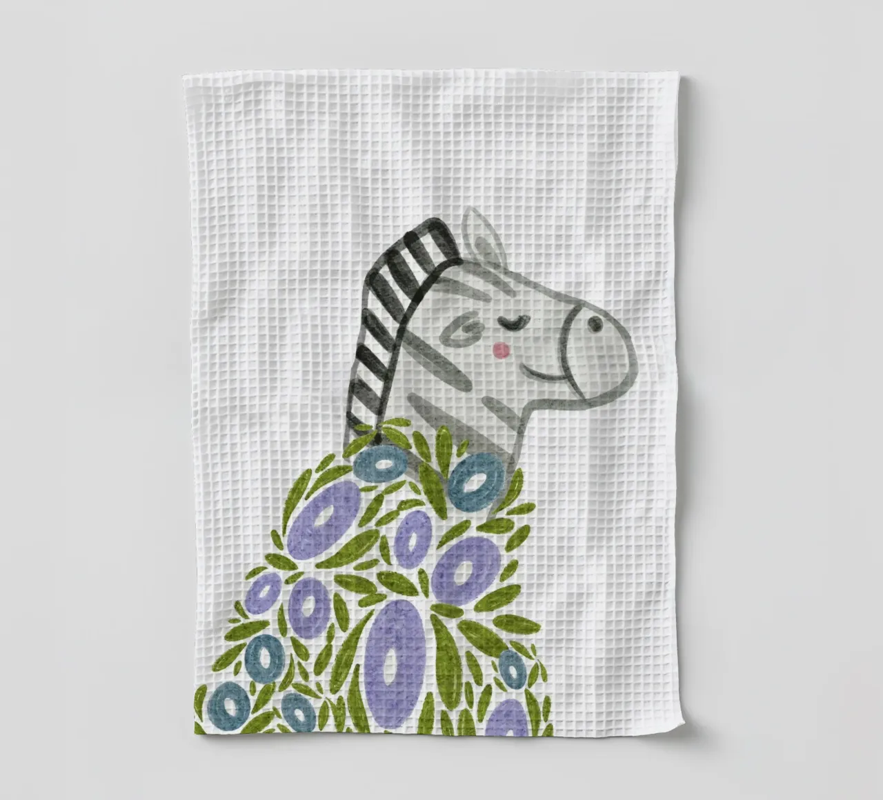 Zebra e fiori canovaccio da cucina da Nikitajariwala