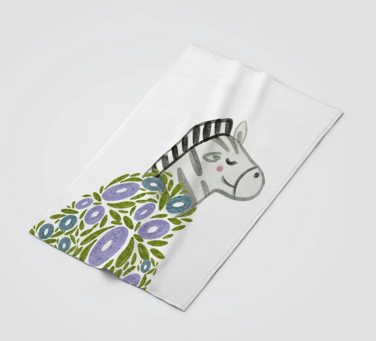 Zebra e fiori coperta in pile da Nikitajariwala