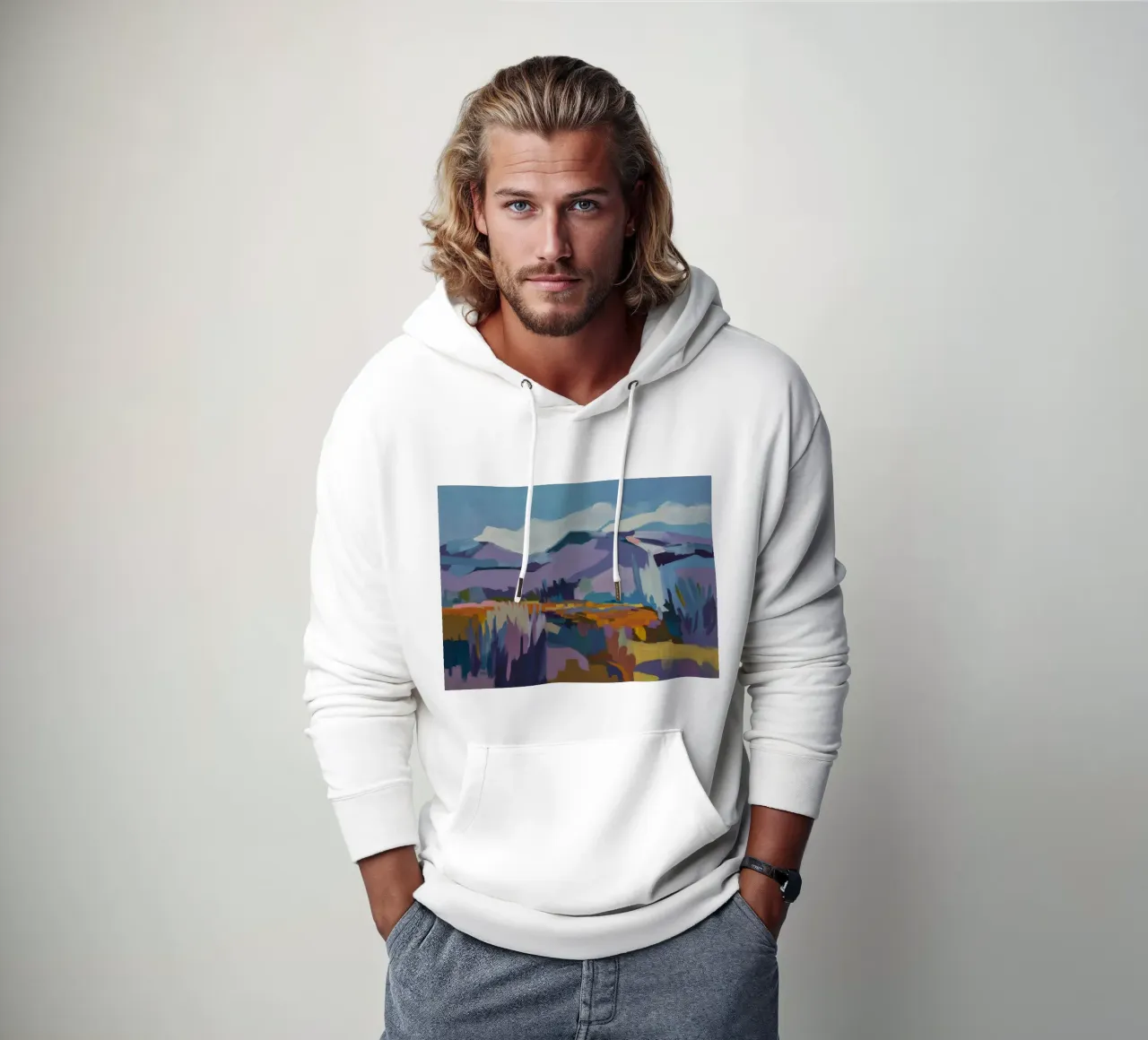 Serenità del picco del ghiacciaio felpa con cappuccio da Radiance Landscape