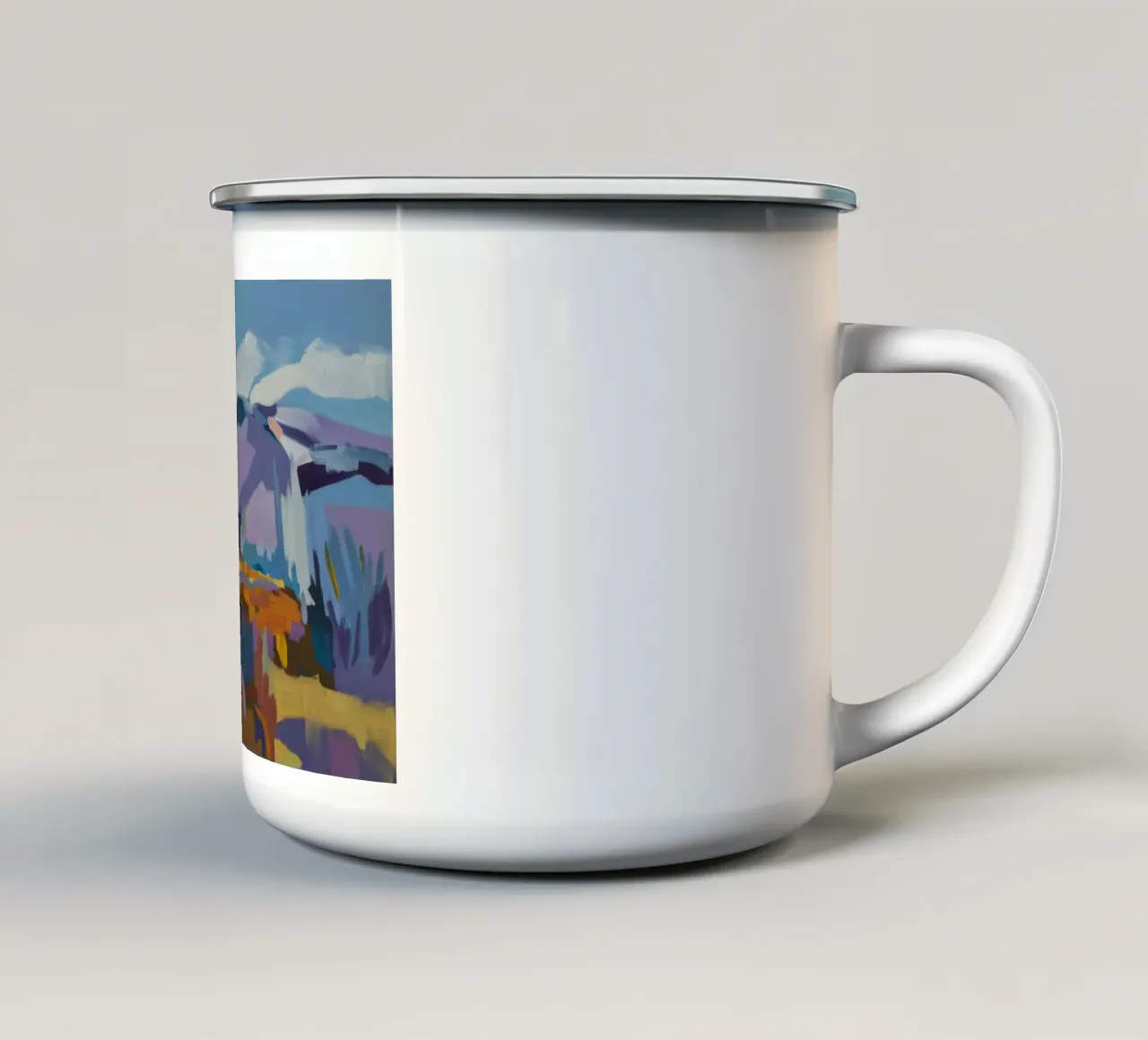 Gletsjerpiek Sereniteit emaille mok van Radiance Landscape