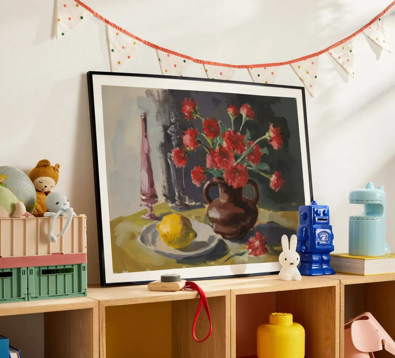 Bacca cremisi Immobile poster con telaio in alluminio da Radiance Landscape