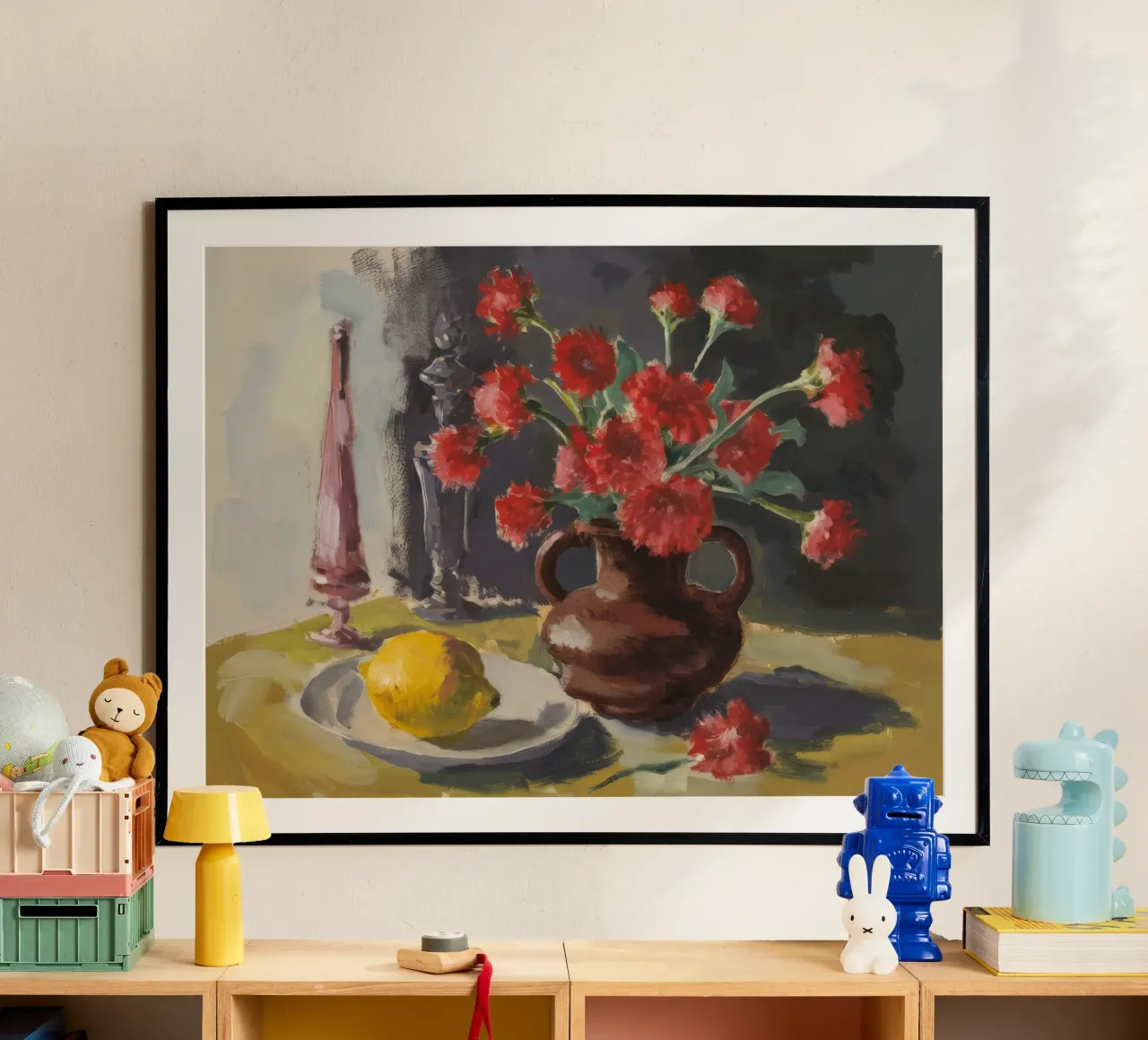 Bacca cremisi Immobile poster con telaio in alluminio da Radiance Landscape