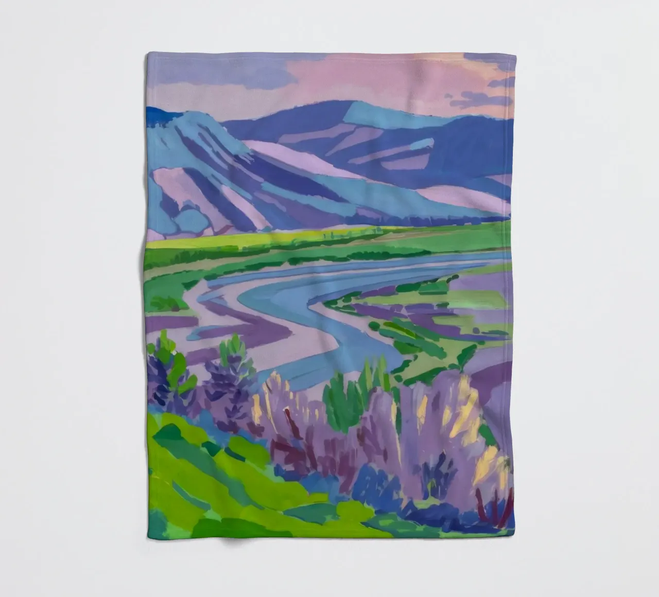 Paesaggio onirico dei campi di lavanda coperta in pile da Radiance Landscape