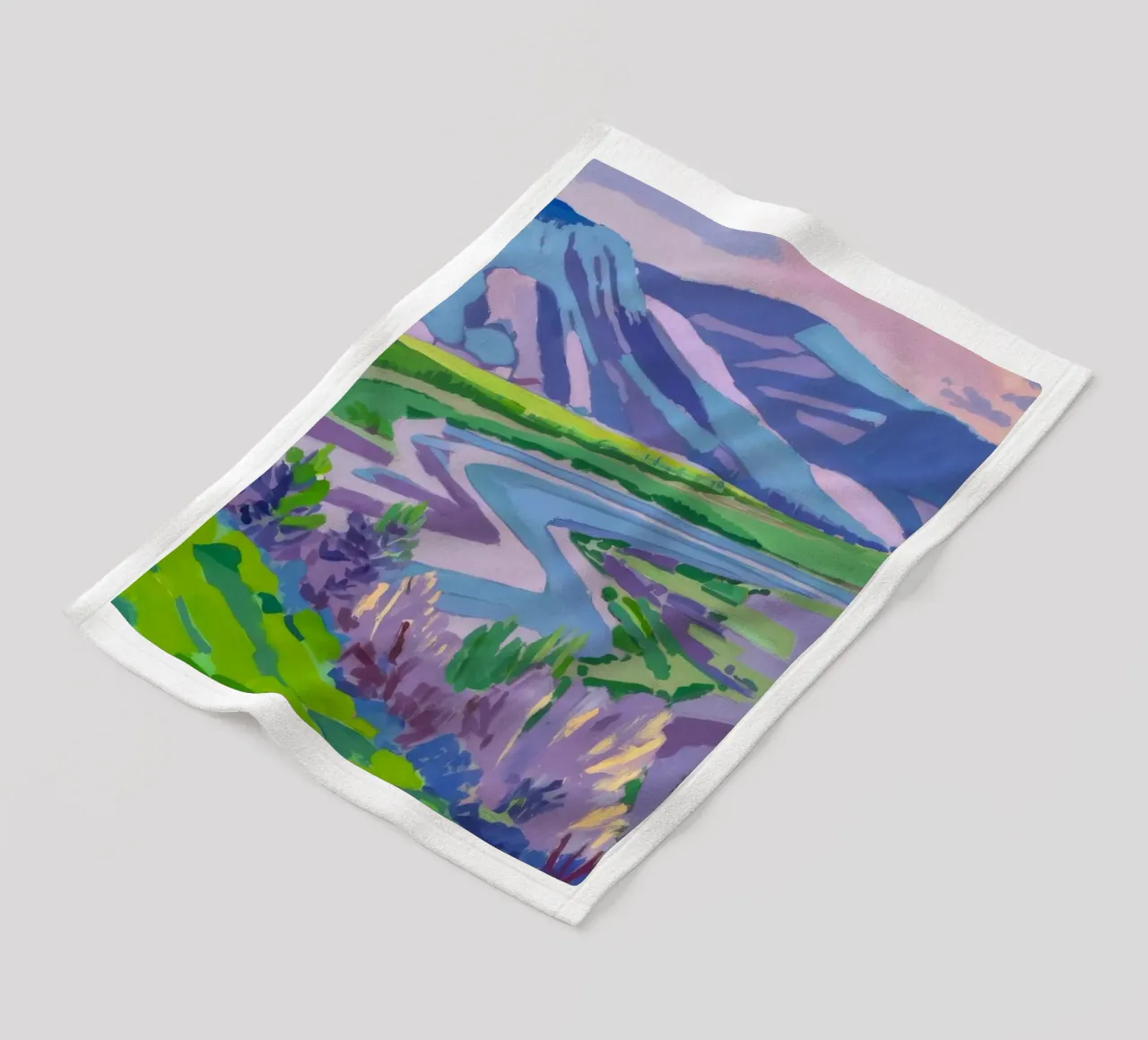Paesaggio onirico dei campi di lavanda coperta in pile da Radiance Landscape