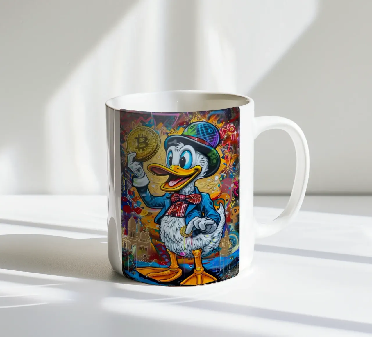 Duck Miliarder tazza in ceramica da Nando Art