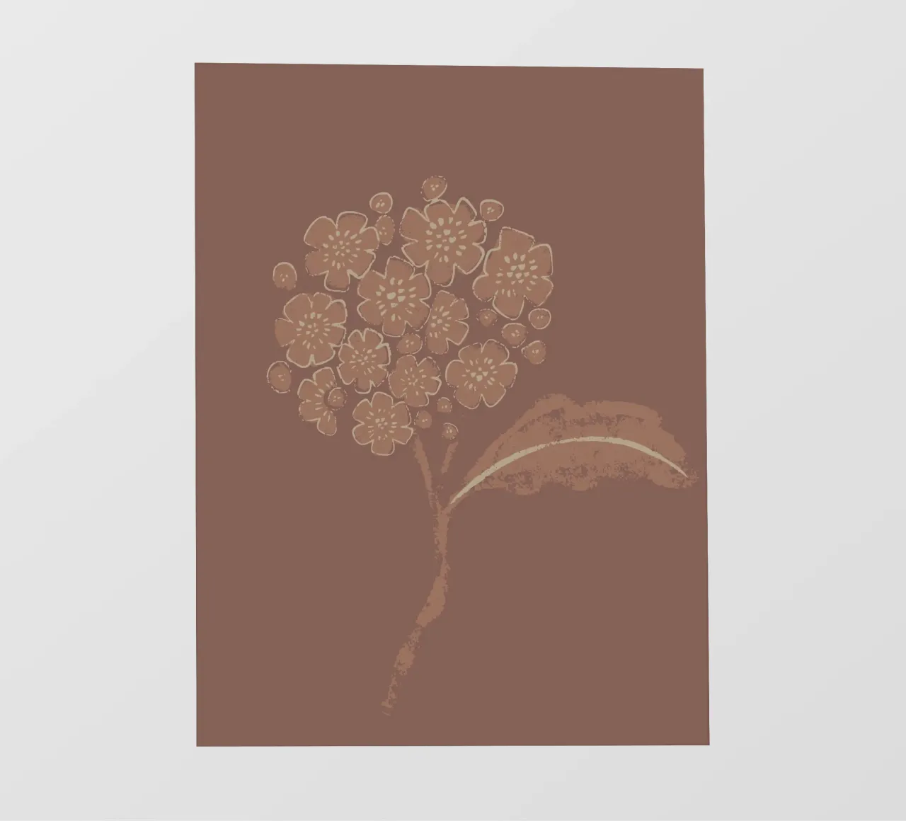 Fiori di terra marrone moka telo in pvc da Nikitajariwala