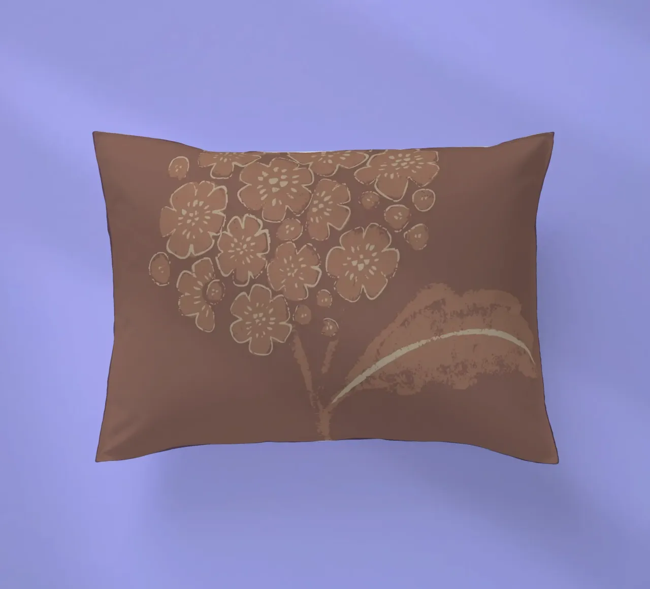 Earthen Mocha Brown Florals decorative cushion by Nikitajariwala