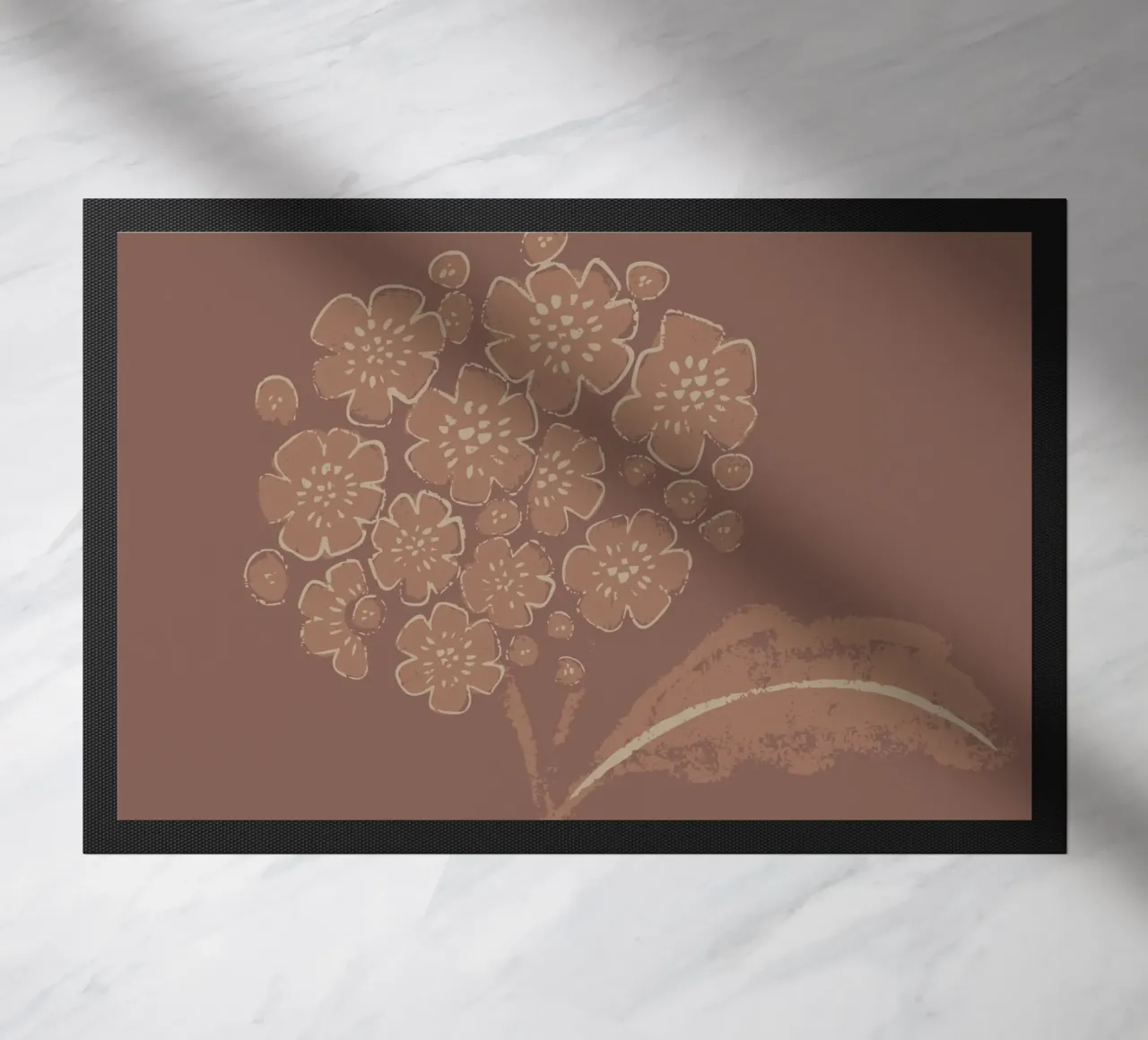 Fiori di terra marrone moka zerbino da Nikitajariwala