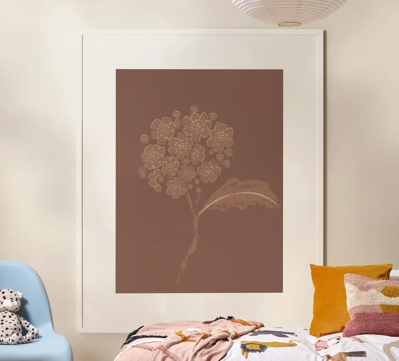 Irdene mokkabraune Blumen Hahnemühle von Nikitajariwala