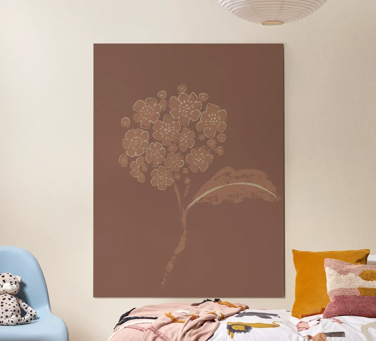 Irdene mokkabraune Blumen Poster von Nikitajariwala