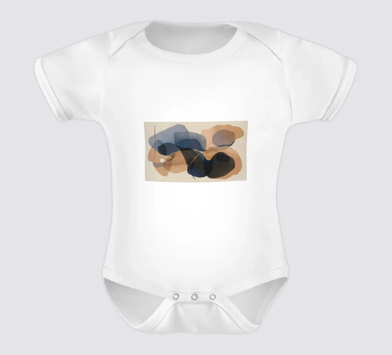 Notturno Flusso ocra body neonato maniche corte da Vivid Reverie