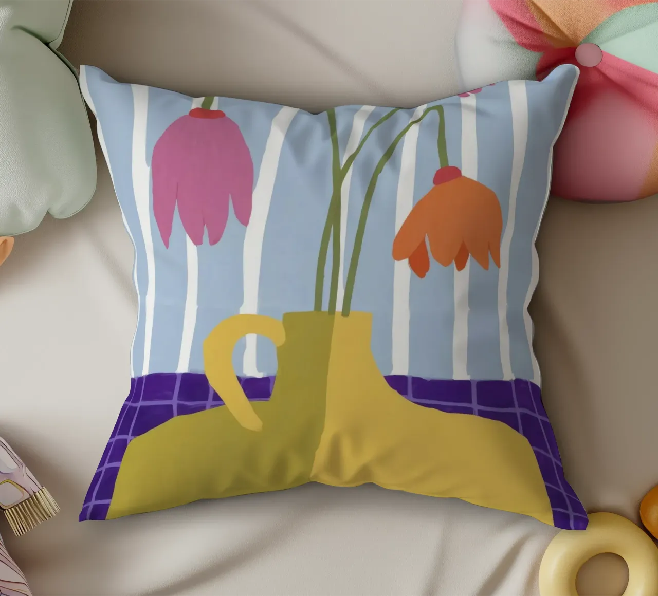 Grace a strisce appassite cuscino da Moonlite Desire