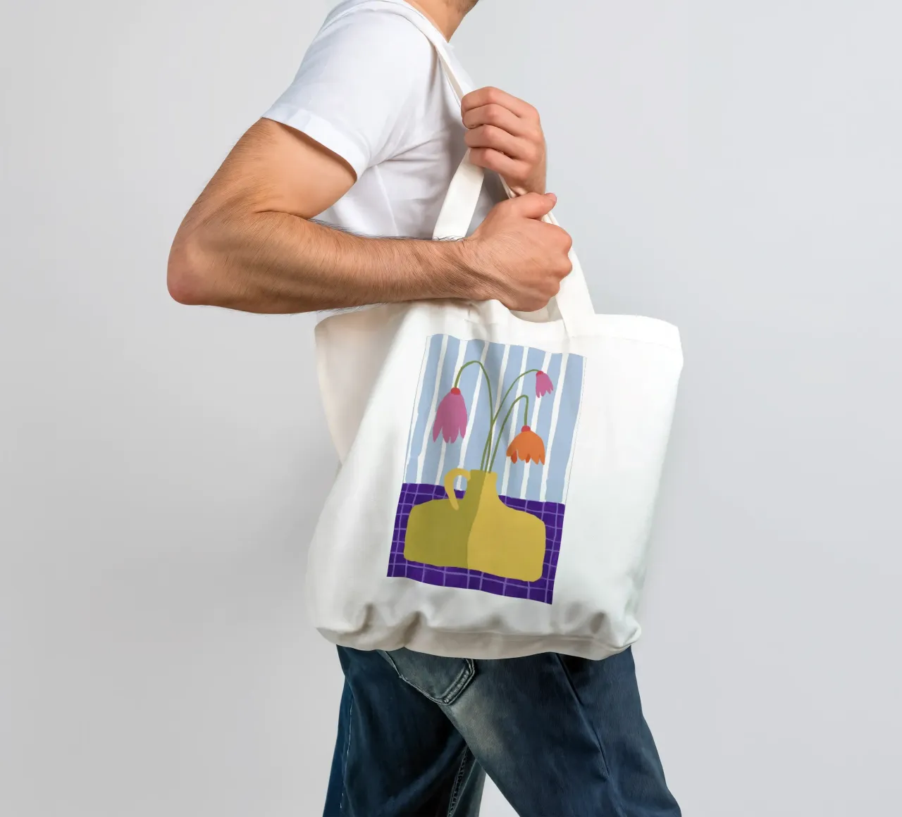 Grace a strisce appassite borsa in juta da Moonlite Desire
