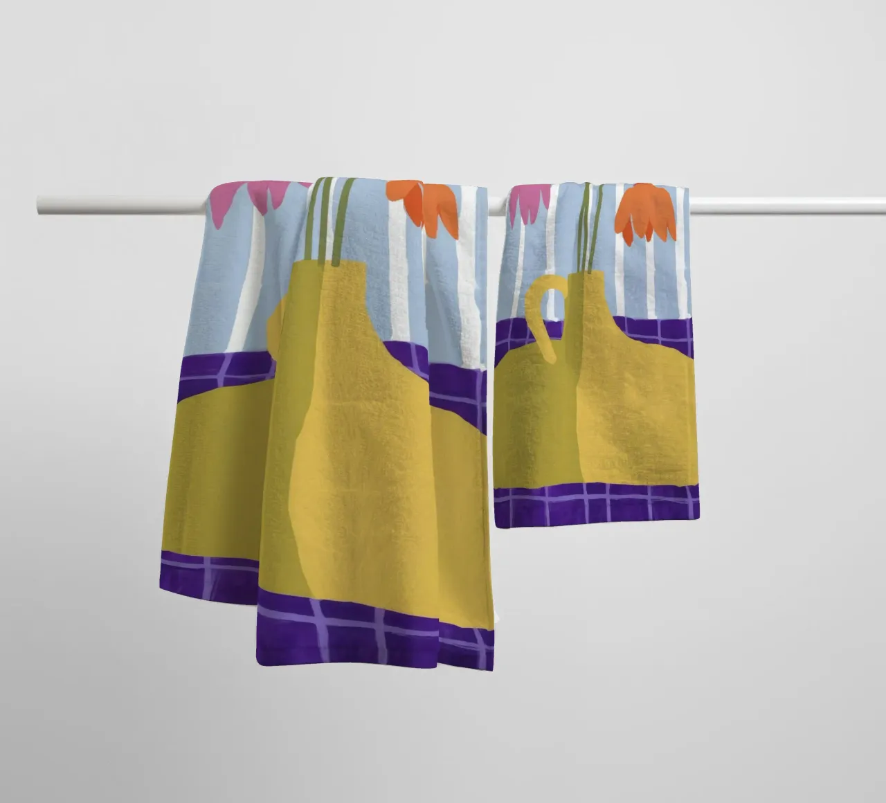 Grace a strisce appassite asciugamano da bagno da Moonlite Desire