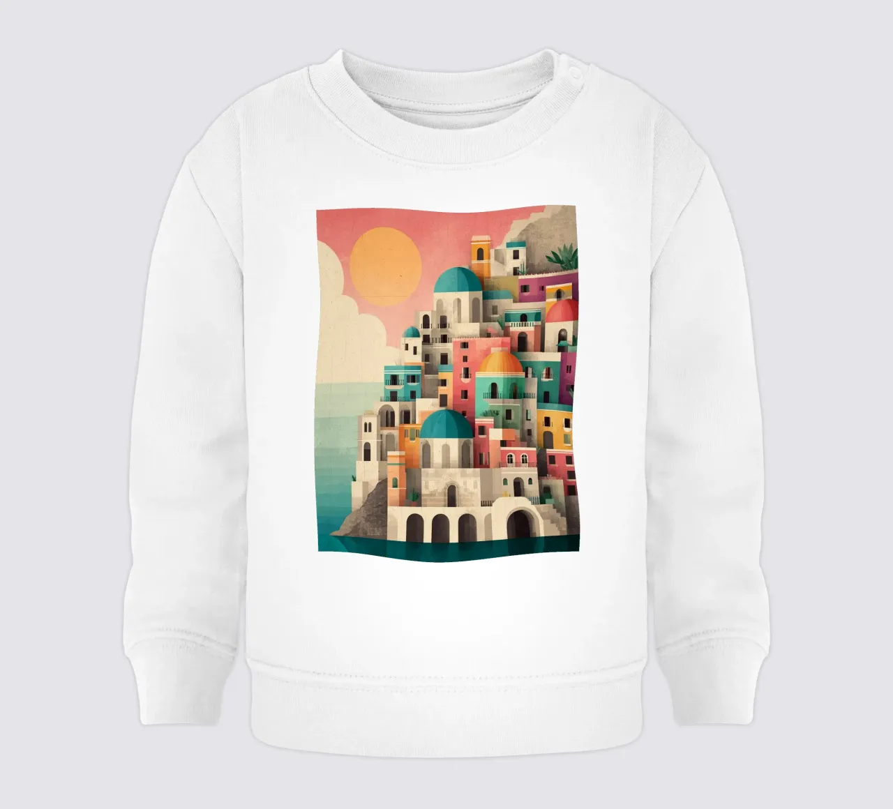 Sunset on Amalfi Geometry sudadera de bebé de michi