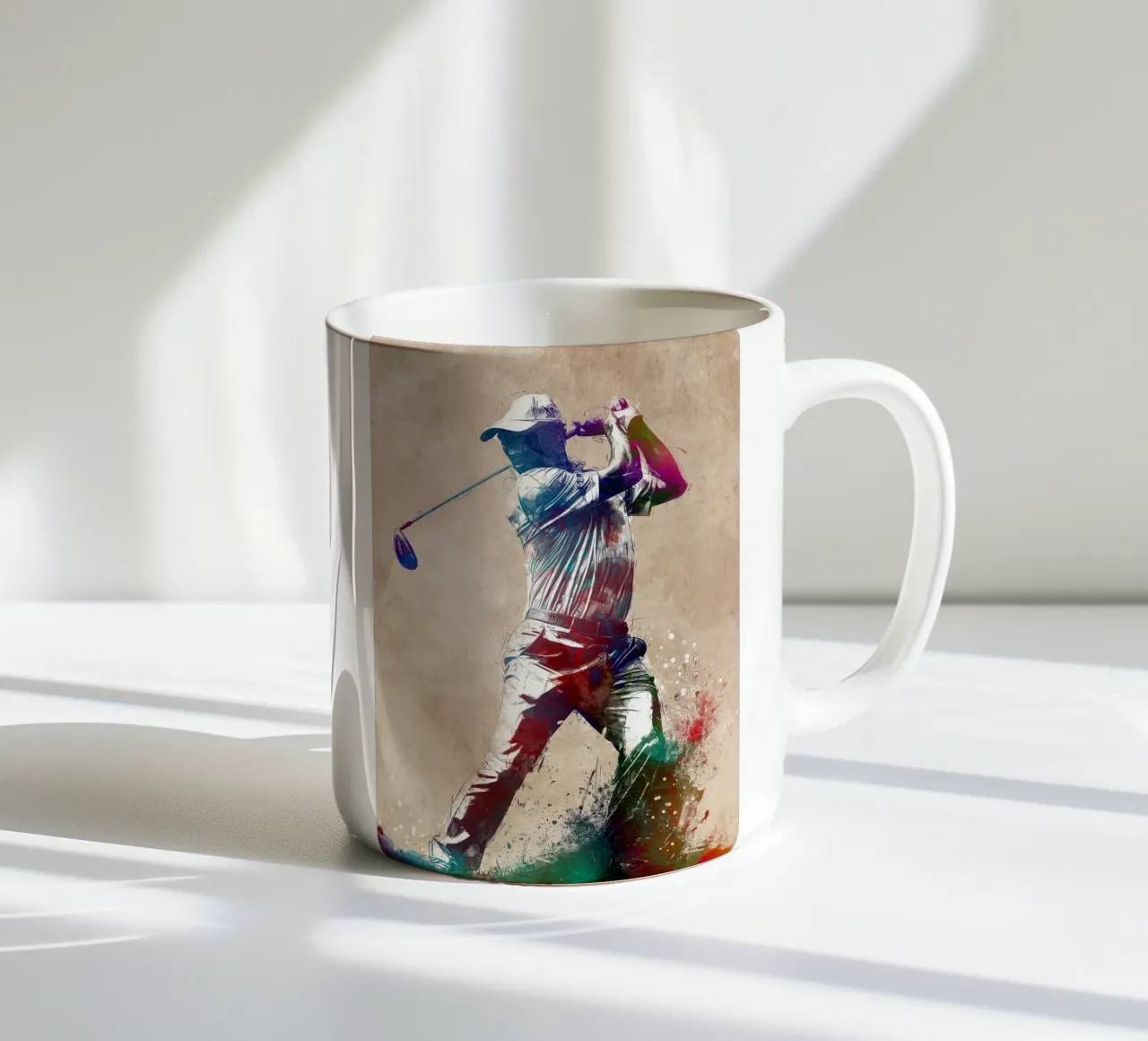 Giocatore di golf arte sportiva tazza in ceramica da SPORT