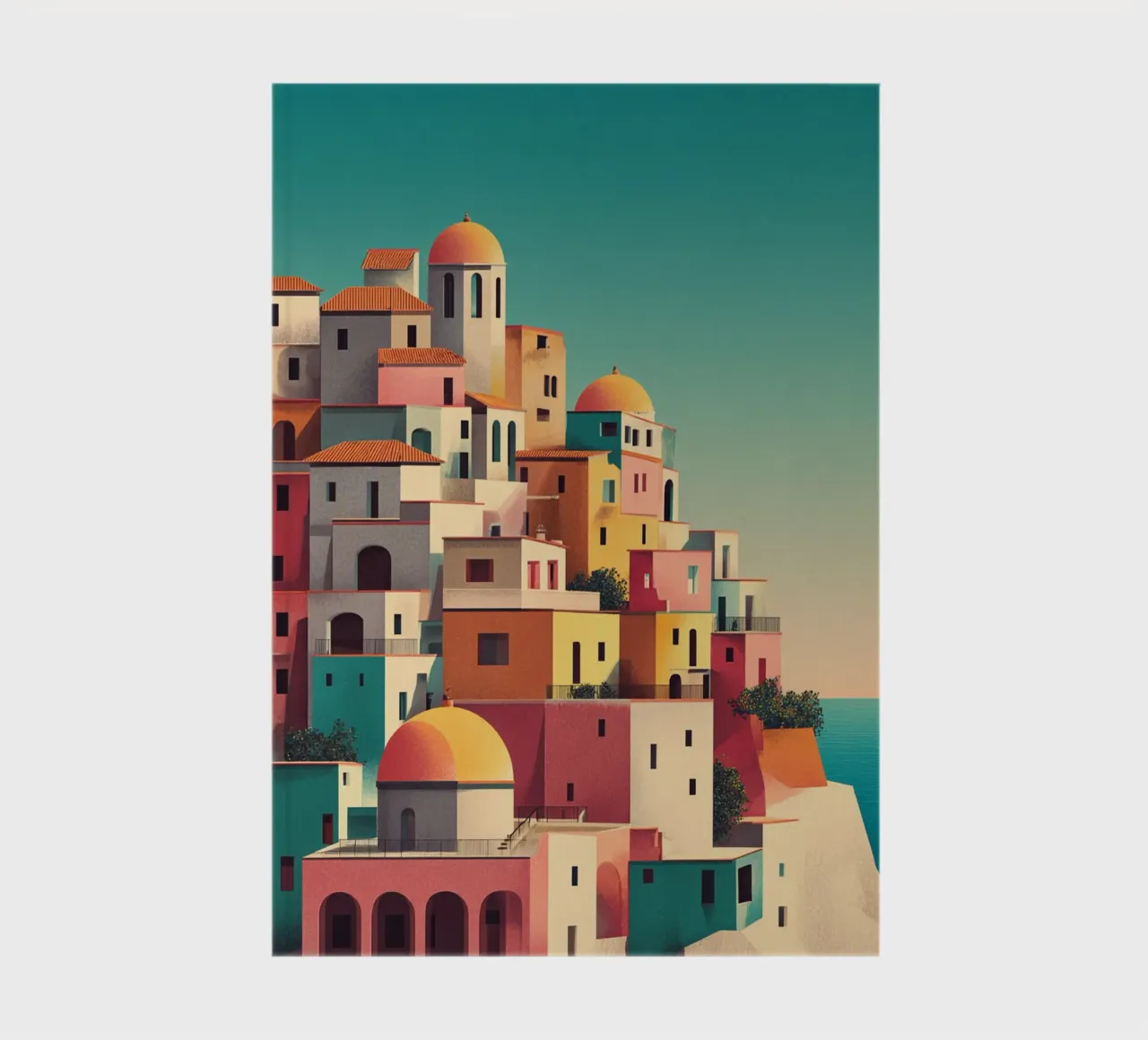 Pastel Cliffs of Amalfi notebook by Mosaic Dialogue