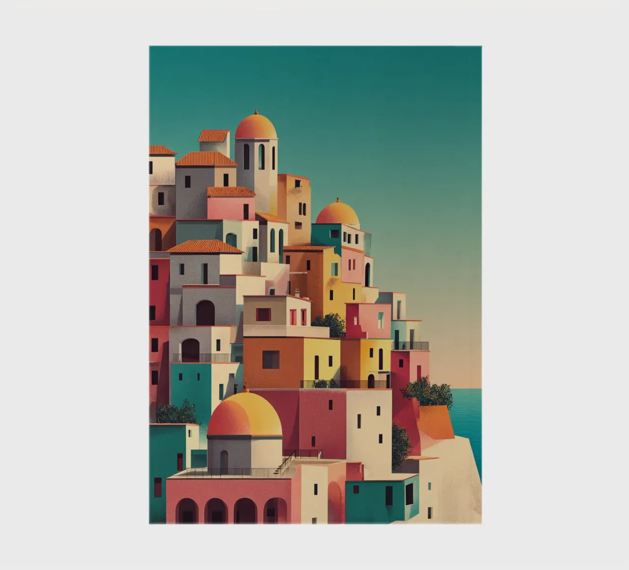 Pastel Cliffs of Amalfi notebook by Mosaic Dialogue