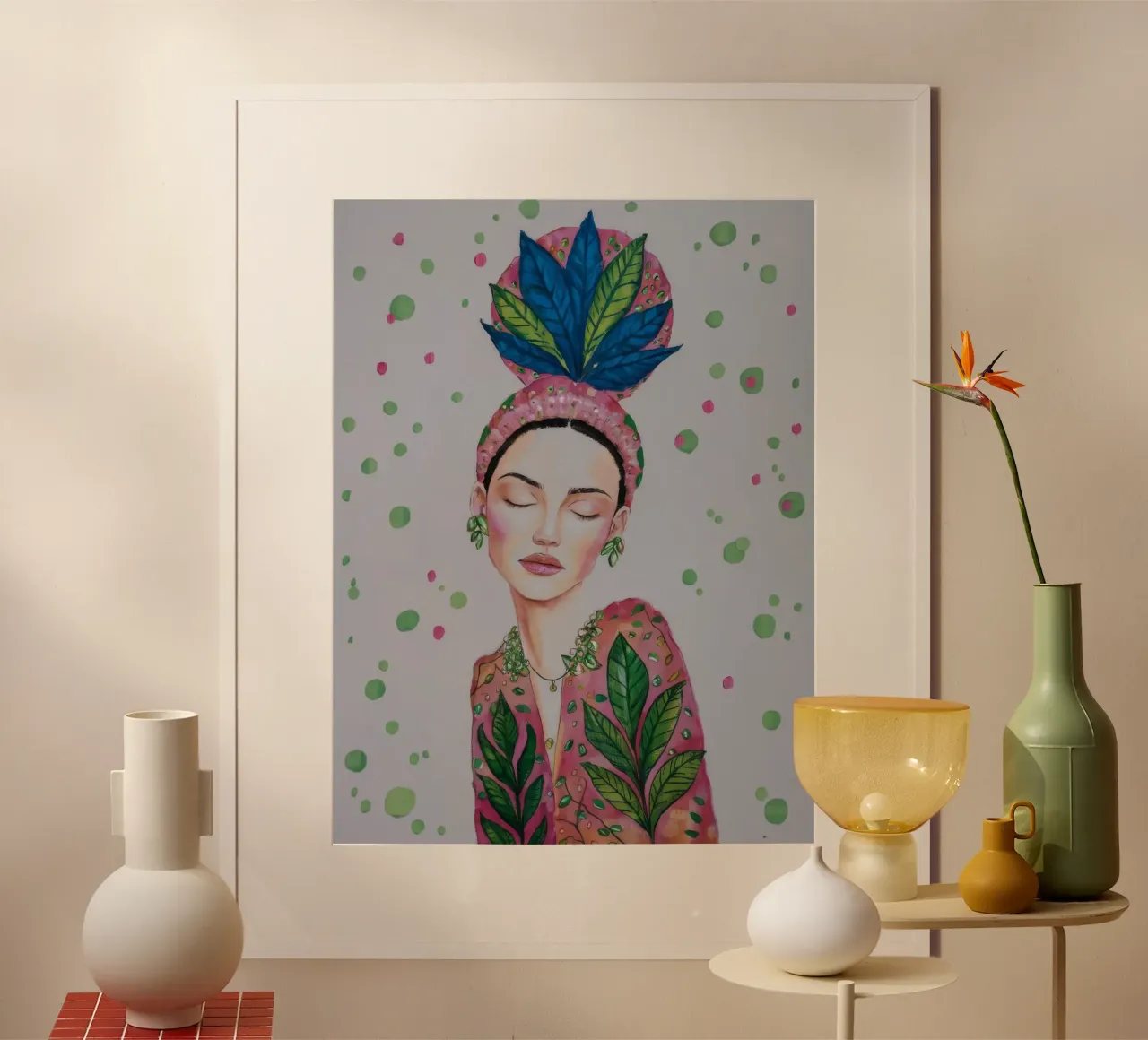 Riverbero di foglie punteggiate poster da Vivid Reverie