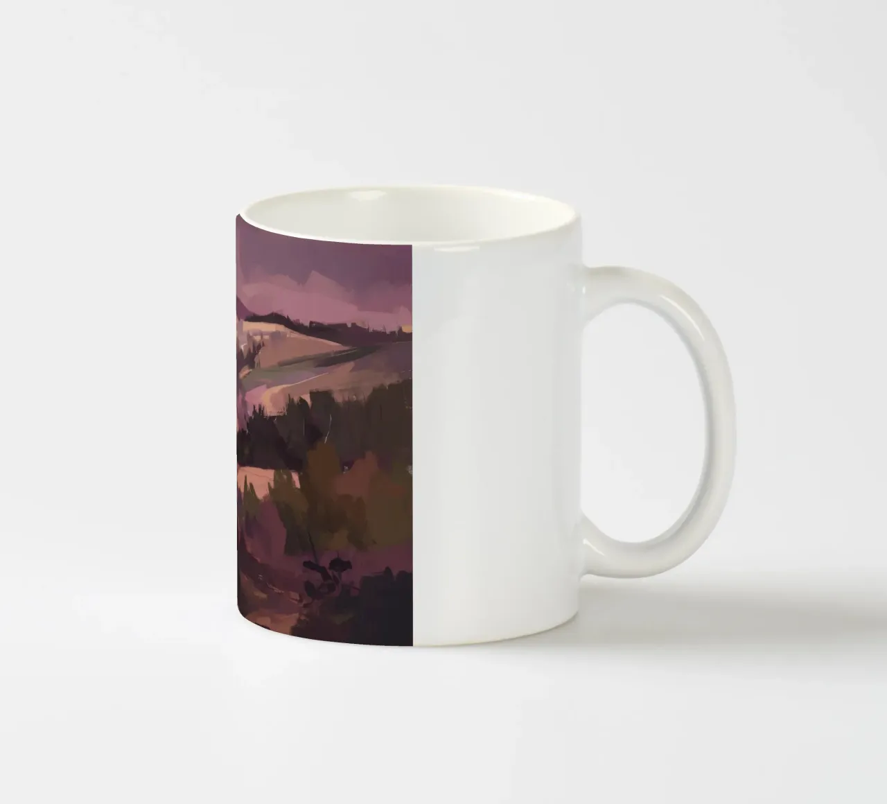 Twilight Mountain Haze ceramic mug by Radiance Landscape