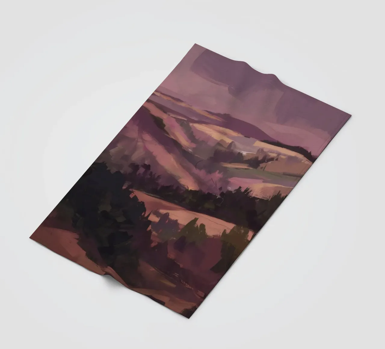 Twilight Mountain Haze fleece blanket by Radiance Landscape