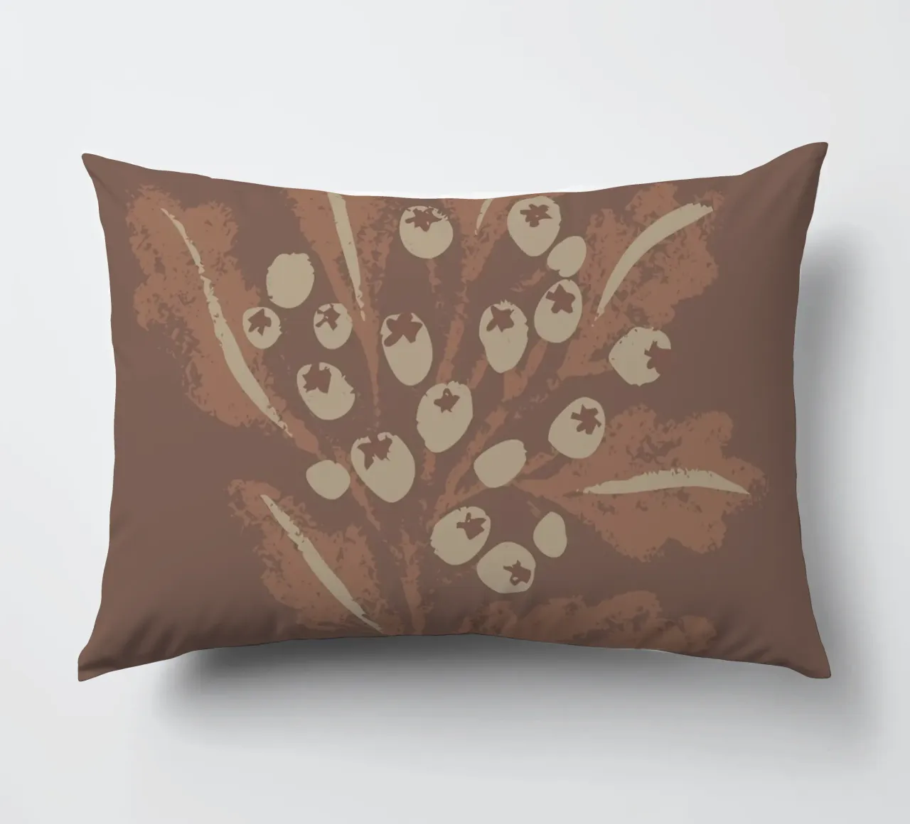 Floral mocha decorative cushion by Nikitajariwala