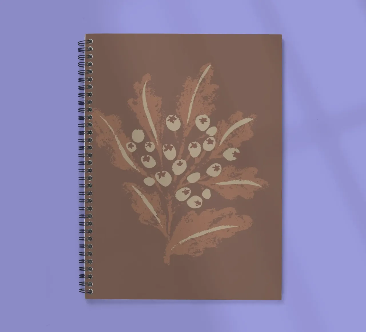 Floral mocha spiral notebook by Nikitajariwala