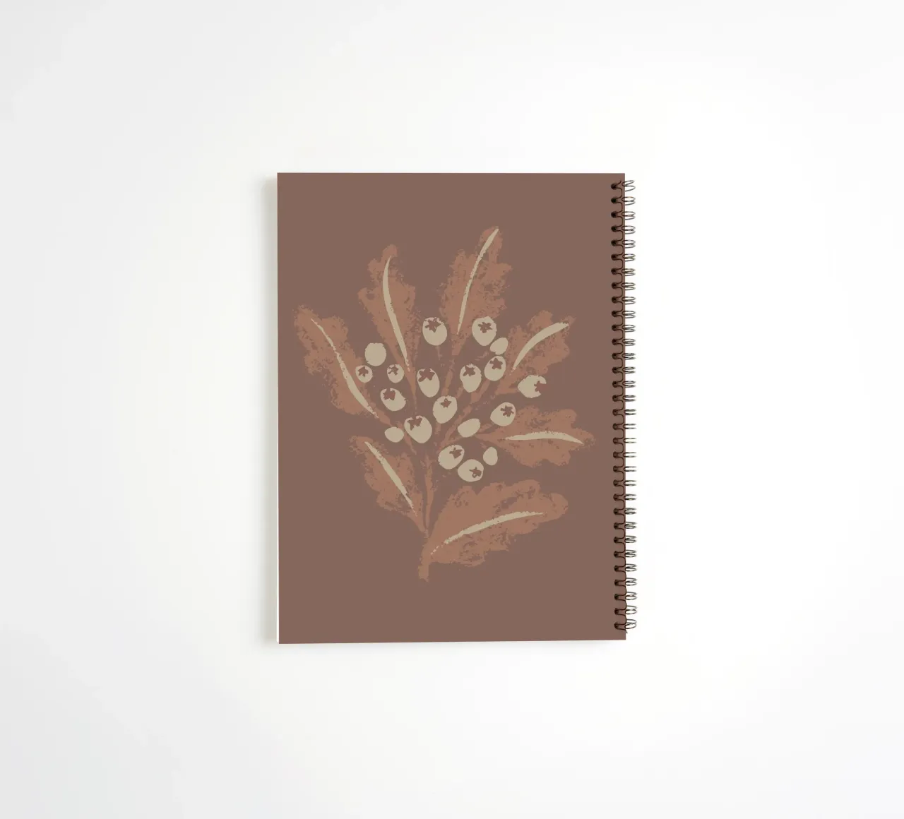 Floral mocha spiral notebook by Nikitajariwala