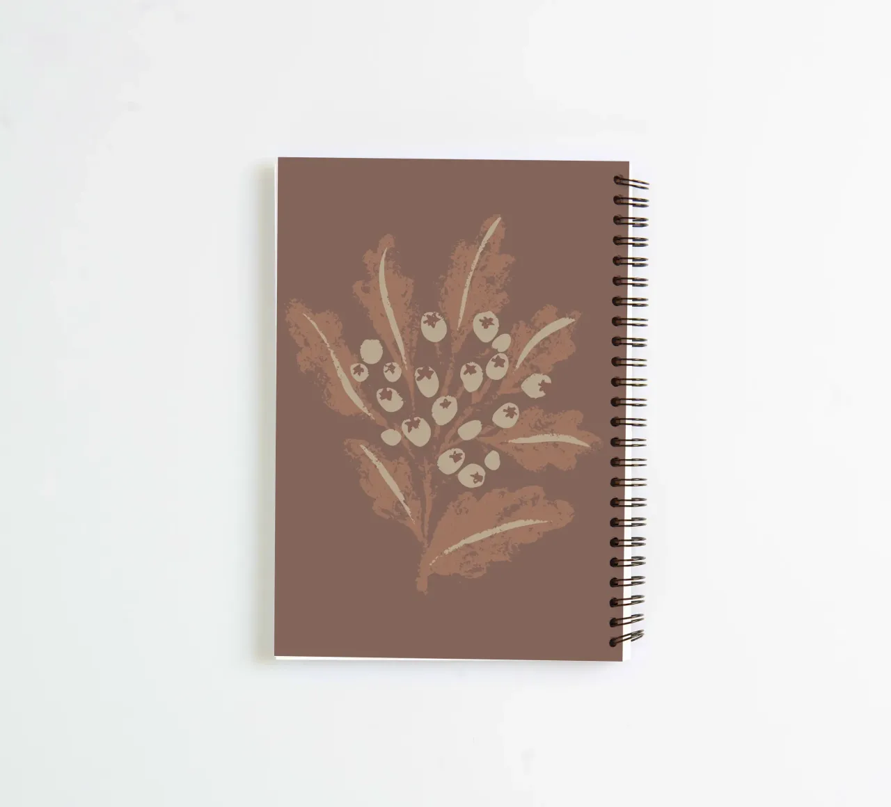 Floral mocha spiral notebook by Nikitajariwala