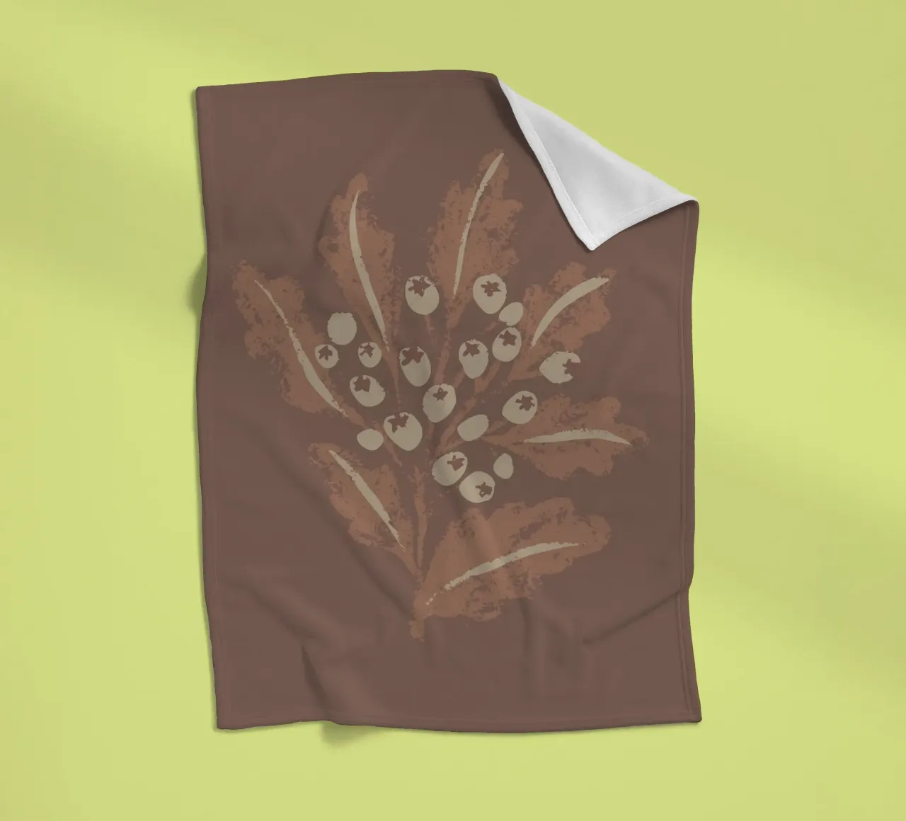 Blumiger Mokka Fleecedecke von Nikitajariwala