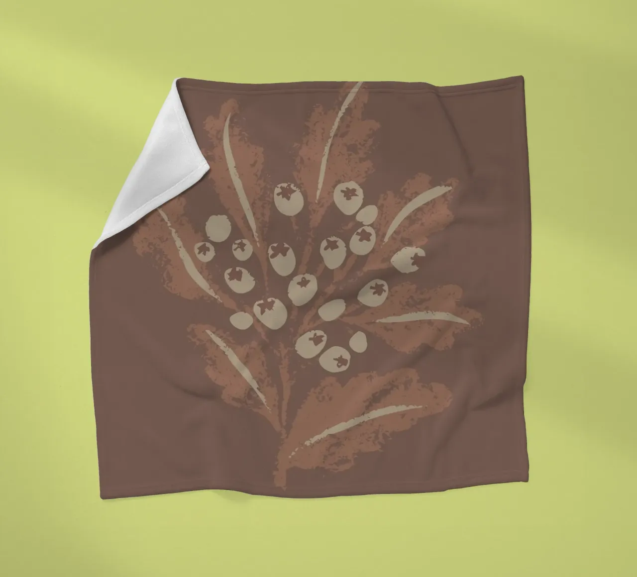 Blumiger Mokka Fleecedecke von Nikitajariwala