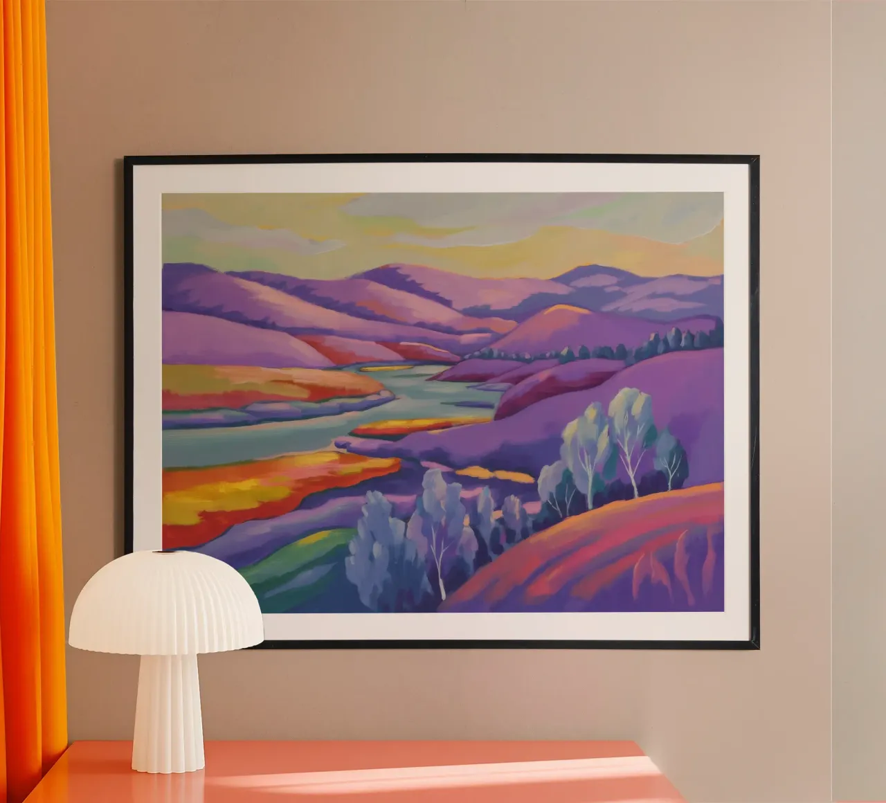 Valle colorata di caramelle poster da Radiance Landscape