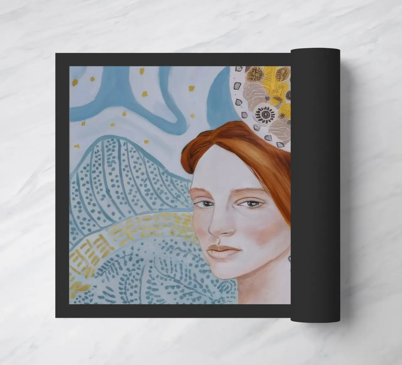 Amber Gaze Tapestry doormat by Vivid Reverie