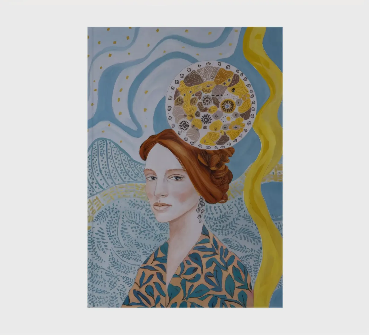 Amber Gaze Tapestry notebook by Vivid Reverie